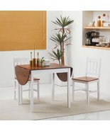 Solid Wood Folding Drop Leaf Dining Table Small Spaces Brown - $3,311.23 MXN