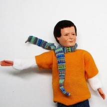 Dressed Modern Man Doll 07 0206 Caco Orange Sweater Flexible Dollhouse Miniature - £26.77 GBP