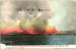 A View of the Burning CIty at Dusk From the Bay San Francisco CA April 18, 1906 - £10.48 GBP