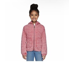 Lucky Brand Girls Size Medium 10/12 Rapture Rose Quilted Heart Zip Jacke... - $19.79