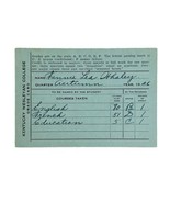 Vintage 1920&#39;s Kentucky Wesleyan College Winchester KY Grade Card Course... - £6.53 GBP