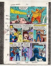 Original 1986 Marvel Comics Captain America 316 page 10 color guide art:... - $46.29