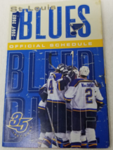 St. Louis Blues 2001-2002 Schedule Wallet Fold Out Hockey 35th Anniversary - $11.35