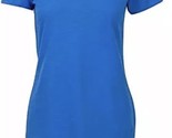 Tommy Hilfiger Donna Scollo A V Solido Colore Logo T-Shirt Blu Nwt - £6.35 GBP
