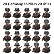 20Pcs/Set WW2 Military Soldier Array Building Blocks Action Figure Brick... - £16.73 GBP