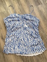 NEW DVF for Target Size XL Sea Twig Blue and White Tube Top Camisole - £22.64 GBP