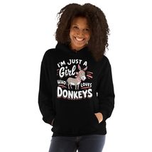 I&#39;m Just A Girl Who Loves Donkeys Unisex Hoodie. Donkey Lovers Girl Wome... - £28.66 GBP+