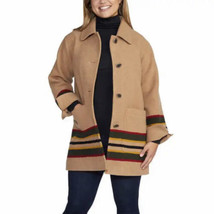 Pendleton Women&#39;s Wool Topper Coat, Color Tan, Camel Stripe, Size Small S - £74.73 GBP