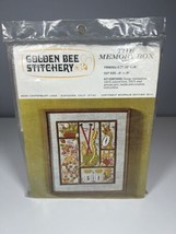 Vintage Golden Bee Stitchery 403 The Memory Box Crewel Embroidery Kit 12x14 1974 - £11.92 GBP