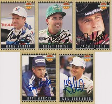 NASCAR Legends Signed Autographed Lot of (5) Trading Cards - Martin, Bod... - $14.99
