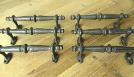 6 LARGE HANDLES RUSTIC CAST IRON BARN DOOR HANDLES SHED GATE PULLS DRAWE... - £33.17 GBP