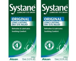 Systane Lubricant Eye Drops, 0.5 fl oz bottle Pack of 2 Exp 06/2024 - $15.83