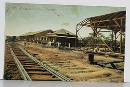 Panama Canal 1910 Office &amp; Carpenters&#39; Shop Gorgona Railroad Workers Postcard K1 - $24.95