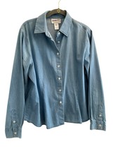 Pendleton Originals Womens Shirt Size XL Light Blue 100% Cotton Button F... - $33.20