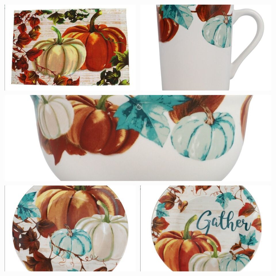Royal Norfolk Fall Themed Pumpkin & Themed Placemats To choose(Sold In Set Of 4) - $14.99 - $39.99
