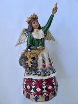 Jim Shore Angel with Basket of Stars Heartwood Creek Hand Painted Resin Christma - £15.00 GBP
