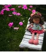 Vintage Corolle 14&quot; Doll girl Pig Tails Striped pink Blue Flower Outfit ... - $15.83