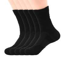 5pair Mens Cotton Athletic Sport Casual Long Work Crew Boot Socks Size 9-11 6-12 - £11.16 GBP