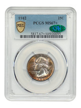 1942 25C PCGS/CAC MS67+ - $1,298.59