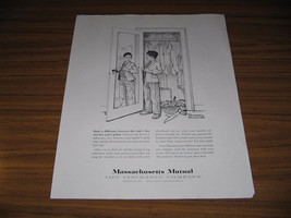 1959 Print Ad Massachusetts Mutual Life Insurance Boy &amp; Clothes Norman Rockwell - £11.11 GBP