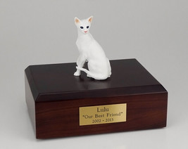 Oriental Shorthair White Cat Figurine Pet Cremation Urn Avail 3 Colors/ ... - £133.67 GBP+