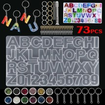 Alphabet Letter Number Silicone Mold Jewelry Making Epoxy Resin Mould Diy Crafts - £22.72 GBP