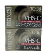 Maxell VHS-C HGX-Gold TC-30 Premium High Grade Camcorder Video Cassettes... - $10.57