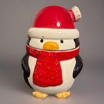 Rare Holidays By Ciroa Ceramic Penguine Canister, Jar - $20.79