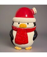 Rare Holidays By Ciroa Ceramic Penguine Canister, Jar - $20.79
