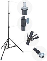 LINCO 9ft White Light Tripod Heavy Duty Stand for Photo Video Studio Lig... - $69.70 CAD