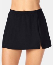 Swim Solutions Black Women&#39;s Solid Swim Skirt Size 18W Thigh Minimizer Slimming - £23.70 GBP