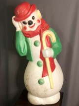 Vintage Empire Plastics 34&quot; Hobo Snowman Blow Mold Christmas Decoration Made USA - £197.84 GBP
