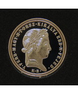 Hungarian Coins Restrike series, V. Ferdinand 10 ducat, UNC PP Ag plated... - £14.51 GBP