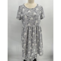 Winter Water Factory Stockholm Dress Sz L High Seas Navy Blue White Ship... - £28.13 GBP