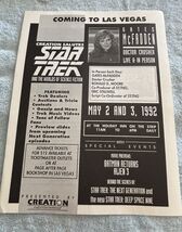 Star Trek Creation Entertainment Convention Flyer May 2 &amp; 3, 1992 LV McF... - $11.31