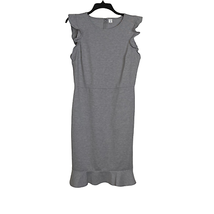 Old Navy Dress Size Medium Gray Back Zip Sleeveless Knee Length Womens - £15.58 GBP