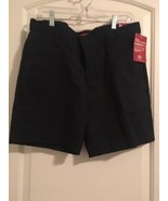 Dickies Girls Navy Blue Bermuda Shorts Zip Button Size 20 - £28.19 GBP