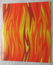 Single Orange Fire 2-Pocket Paper Folder for 8.5″ by 11″ by Top Flight - $3.99