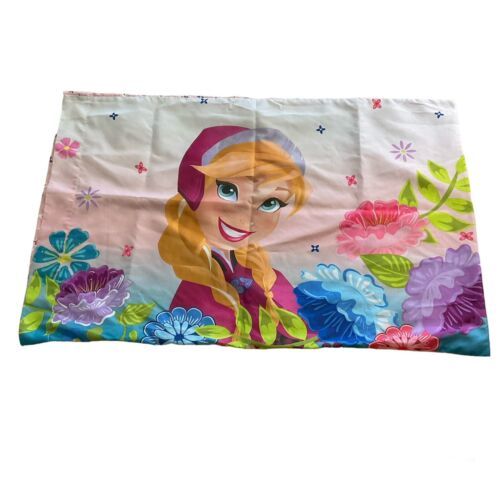 Primary image for Disney’s Frozen Elsa Anna Floral Standard Pillow Case Multi Color