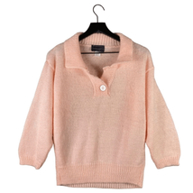 Vintage Mademoiselle Sweater Size Medium Acrylic Knit USA 80s Pullover Pink Top - £37.98 GBP