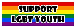 Support LGBT Youth Gay LGBT Gay Lesbian Diversity Sticker 3 x 9-
show or... - £2.85 GBP