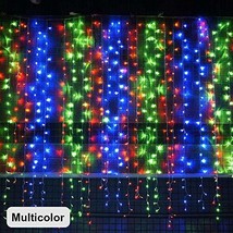 Golandstar 3M x 3M 300 LEDs Curtain Light Festival Party String Lights L... - £18.24 GBP