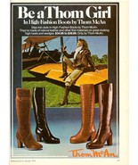 1978 Be a Thom McAn Girl Aviator Sexy Knee High Boots Print Ad Vintage 1... - £4.62 GBP