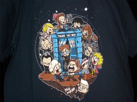 TeeFury Doctor Who LARGE &quot;Let&#39;s Play Doctor&quot; Tribute Shirt NAVY - £11.19 GBP