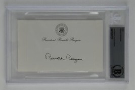 Ronald Reagan Signed Slabbed Post-It Note On Index Card President Becket... - £1,167.87 GBP