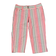 Ann Taylor Loft Womens Bermuda Crop Pants Size 12 Striped Stretch 34X21 - $16.00