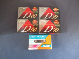 TDK D90 high output cassette tapes Lot of 4 New factory sealed Japan - £7.79 GBP