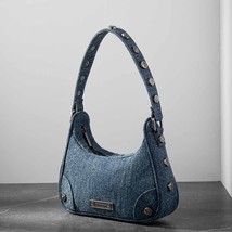 2023 New Saddle Bag Underarm Bag Leather Rivet  Handbag Women&#39;s Personalized Fas - £115.77 GBP