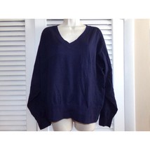 A New Day classic navy v neck sweater L NWT Soft Fall Football - $9.57