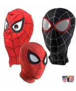 Premium Spiderman Spider Man Miles Morales Elastic Mask Costume Lycra Ad... - £8.75 GBP
